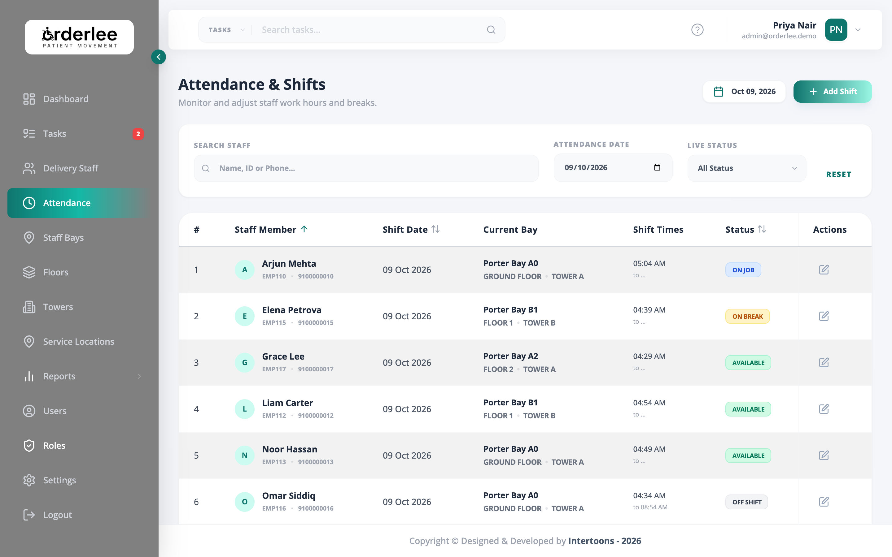 QR Bay Attendance Logs